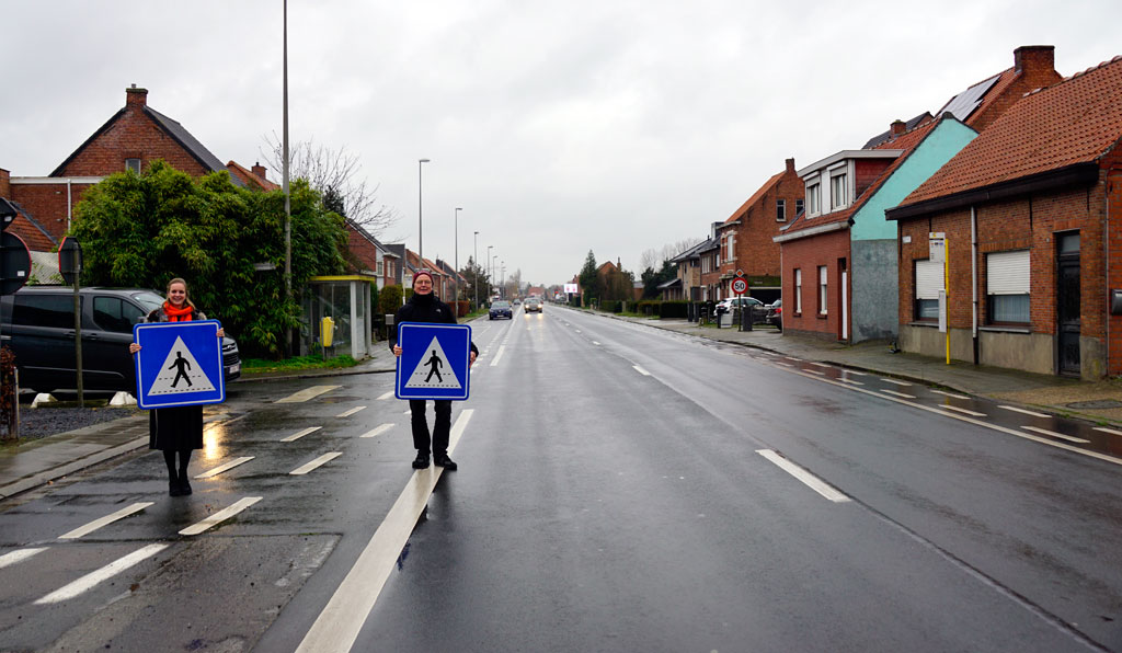 burgemeester Maaike De Rudder en schepen van Mobiliteit Erik Rombaut