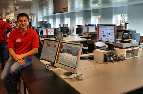 De dienst van Wim Hicquet waar de projecten worden uitgetekend. Er werken 20 personeelsleden op deze dienst ‘Automation’.