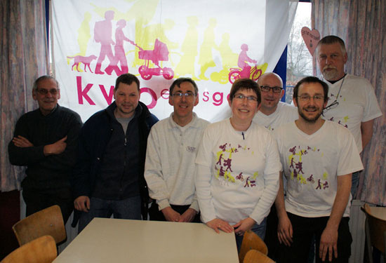 het organisatieteam van de KWB met vooraan rechts KWB-voorzitter Gunther Buytaert